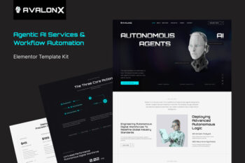 Avalon-X – Agentic AI & Workflow Automation Elementor Template Kit