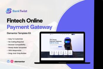BankTwist – Fintech & Payment Gateway Elementor Template Kit