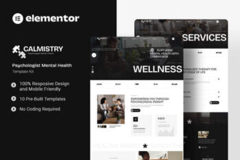 Calmistry - Psychologist Mental Health Elementor Template Kit