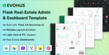 Evohus - Flask Real-Estate Admin & Dashboard Template