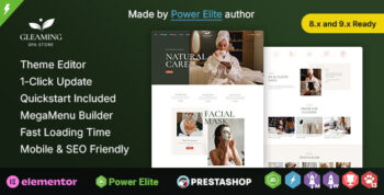 Gleaming - Wellness and Spa Salon Elementor PrestaShop Theme