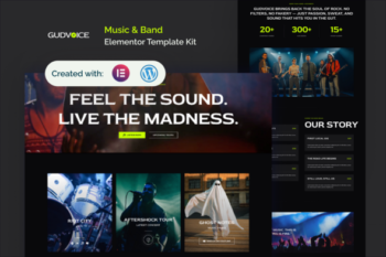 Gudvoice - Music & Band Elementor Template Kit