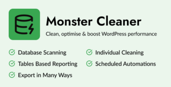 Monster Cleaner – Clean, optimize, and boost WordPress performance