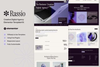 Rassio - Creative Digital Agency Elementor Template Kit