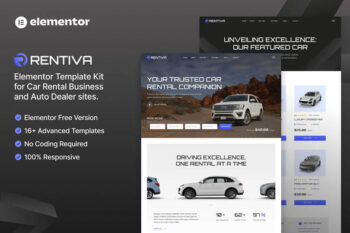 Rentiva – Car Rental Business & Auto Dealer Elementor Template Kit