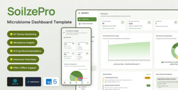 SoilzePro - React 19 Agriculture & Smart Farming Dashboard Template