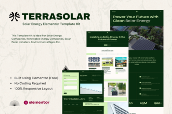 Terrasolar - Solar Energy Company Elementor Template Kit