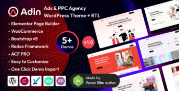 Adin - Advertising & PPC Marketing Agency WordPress Theme