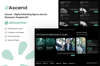 Ascend - Digital Marketing Agency Service Elementor Kit