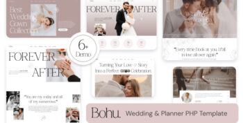 Bohu – Wedding & Wedding Planner PHP Template