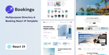 Bookinga - React 19 Multipurpose Booking and Directory Template