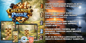 Checkmate Puzzle - Construct 3 HTML5 Chess Puzzle Game Source Code