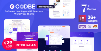 CodBe - Software Landing Page and IT Solutions WordPress Theme