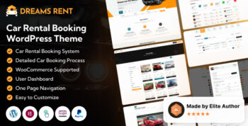 Dreams Rent - Car Rental and Vehicle Booking WordPress Theme