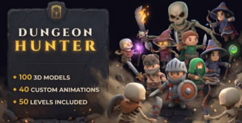 Dungeon Hunter - 3D HTML5 Dungeon Crawler Game | Procedural Levels | Mobile Ready | 50 Levels