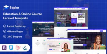 Edplus - LMS Education Laravel Template