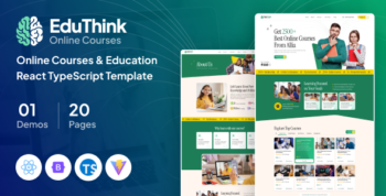EduThink | Online Courses & Education React TypeScript Template