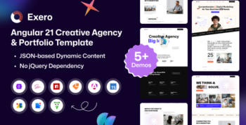 Exero - Angular 21 Creative Agency & Portfolio Template