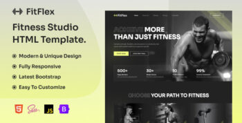 FitFlex - Fitness Studio HTML Template