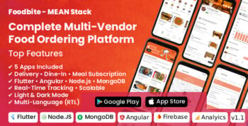 FoodBite – Multi Restaurant Food Delivery App (Flutter)