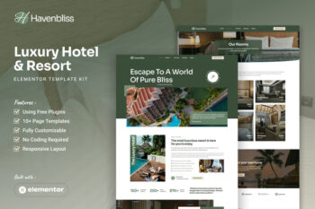 Havenbliss - Luxury Hotel & Resort Elementor Template Kit