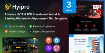 Hyipro – Advanced HYIP Investment Multipurpose Platform HTML Template