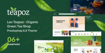Leo Teapoz - Organic Green Tea Shop Prestashop 8.x Theme