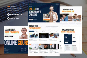 Level Up - Online Course & Education Elementor Template Kit