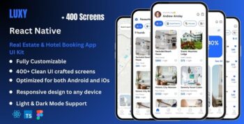 Luxy - Real Estate & Hotel Booking React Native CLI Ui Kit