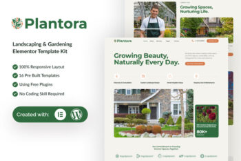 Plantora - Landscaping & Gardening Elementor Template Kit