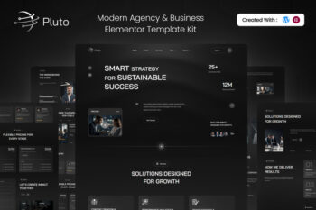 Pluto - Modern Agency & Business Elementor Template Kit