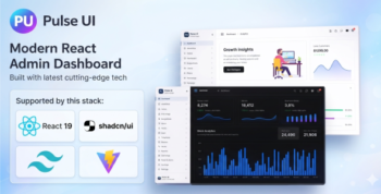 Pulse UI – React + Next.js Admin Dashboard & Landing Page Template (Tailwind CSS, ShadCN UI)