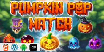 Pumpkin Pop Match - HTML5 Construct3 Game