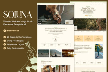 Soluna - Women Wellness Yoga Studio Elementor Template Kit