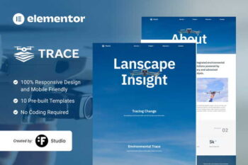 Trace – Environmental Change Documentation Drone Elementor Template Kit