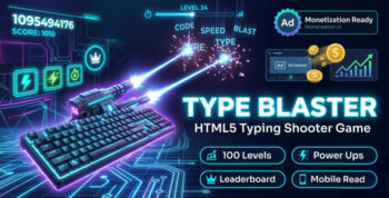 Type Blaster – HTML5 Typing Shooter Game