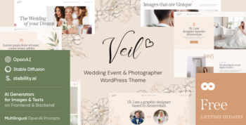 Veil - Wedding Party & Photographer WordPress Theme