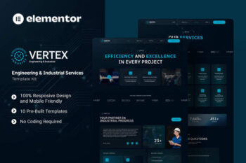 Vertex - Engineering & Industrial Services Elementor Template Kit