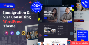 Vistro - Visa Immigration WordPress Theme