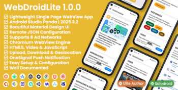 WebDroidLite - Lightweight Android WebView App - Single Page Website