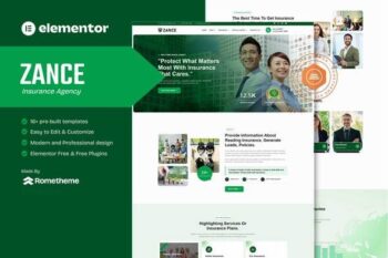 Zance - Insurance Agency Elementor Template Kit
