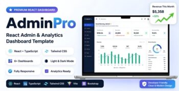 AdminPro - React Admin & Analytics Dashboard Template