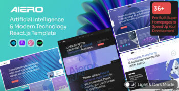 Aiero | AI Agency & Technology ReactJs Template
