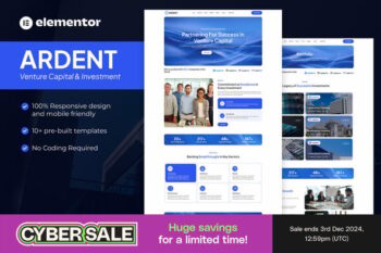 Ardent - Venture Capital & Investment Elementor Pro Template Kit