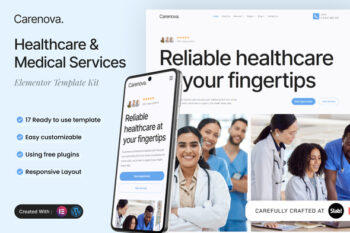 Carenova - Healthcare & Medical Services Elementor Template Kit