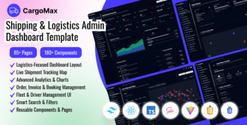 Cargomax – Shipping & Logistics Admin Dashboard React JS Template