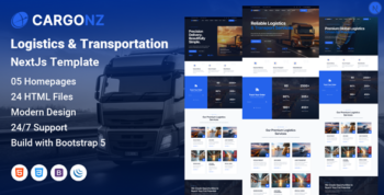 Cargonz – Logistics & Transportation NextJs Template