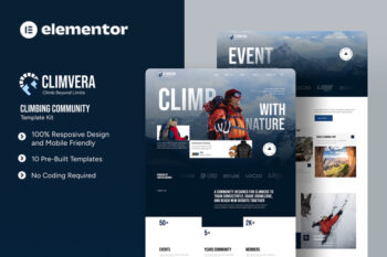 Climvera - Climbing Community Elementor Template Kit