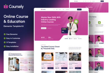 Coursely - Online Course & Education Elementor Template Kit