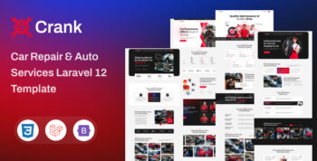 Crank - Car Repair & Auto Services Laravel Template